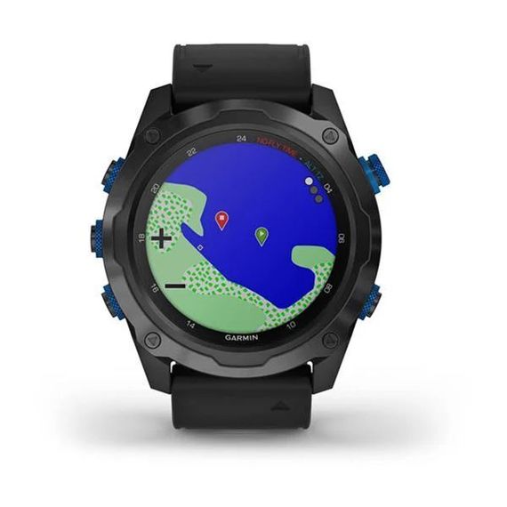 Умные часы Garmin Descent MK2I титановые с DLC-покрытием и черным ремешком