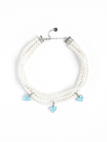 Колье "Delicacy blue soul" Silver