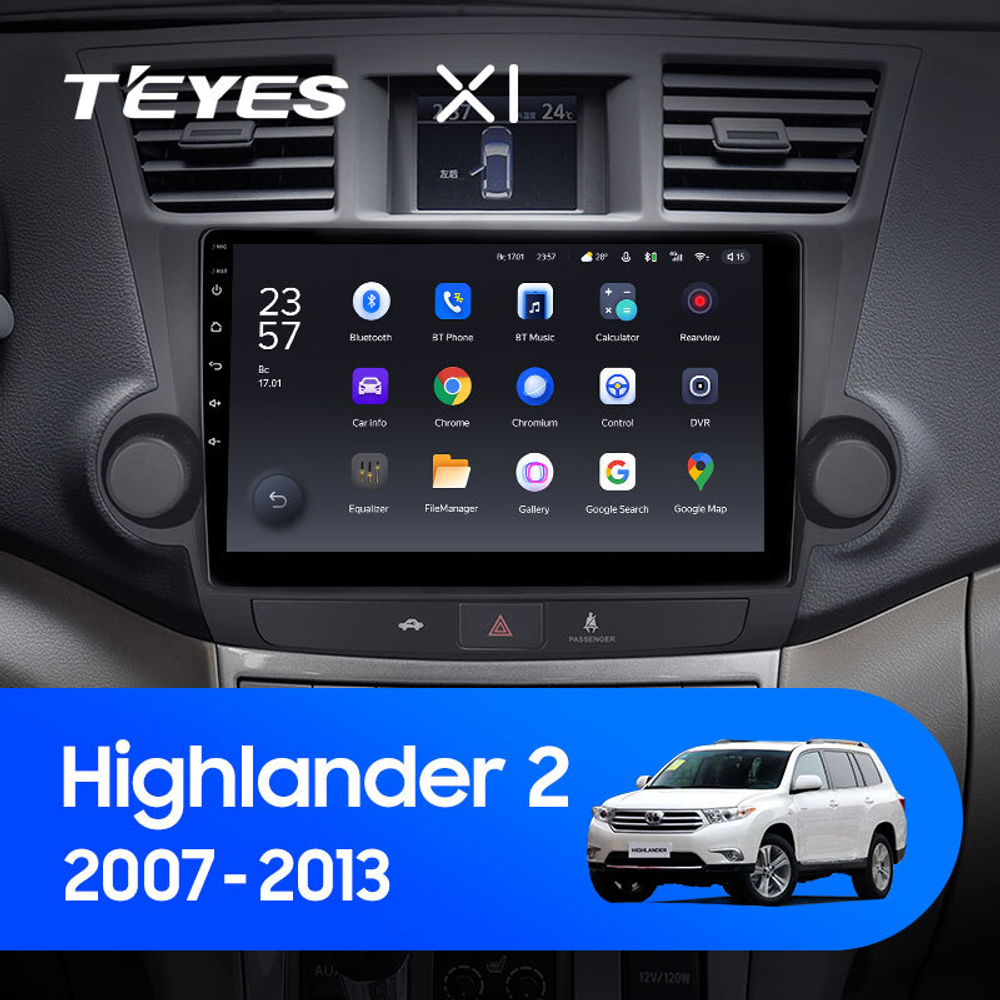 Teyes X1 10,2"для Toyota Highlander 2007-2013