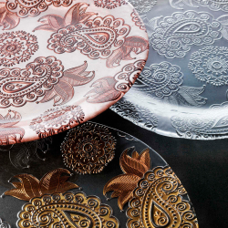 Блюдо глубокое 33см IVV Pashmina коричнево-медовое