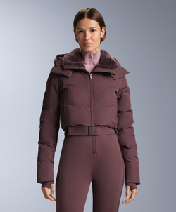 Oysho Водостойкий утепленный комбинезон MINARDI PIUME SKI с 80% пуха и 20% пера, темно-винный