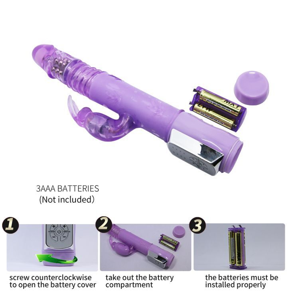 Сиреневый мультифункциональный вибратор Deluxe Dreeam Lover - 26 см. (Цвет: сиреневый)