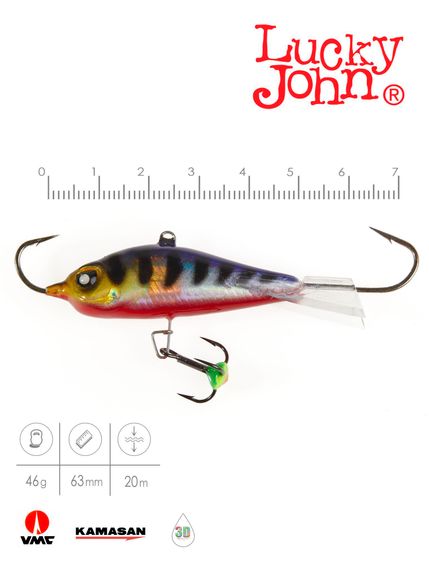 Балансир Lucky John BALTIC 6 с тр. 60мм/114 блистер