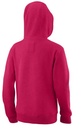 Кофта для девочки теннисная  Wilson Script Cotton PO Hoody - love potion/scuba blue
