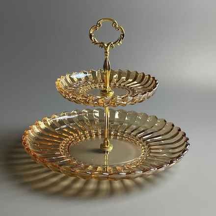 Lenardi 200-172 Двухъярусная этажерка в под.уп.(х8)Стекло