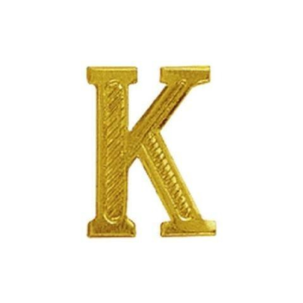 Буква К золотая на погоны металл