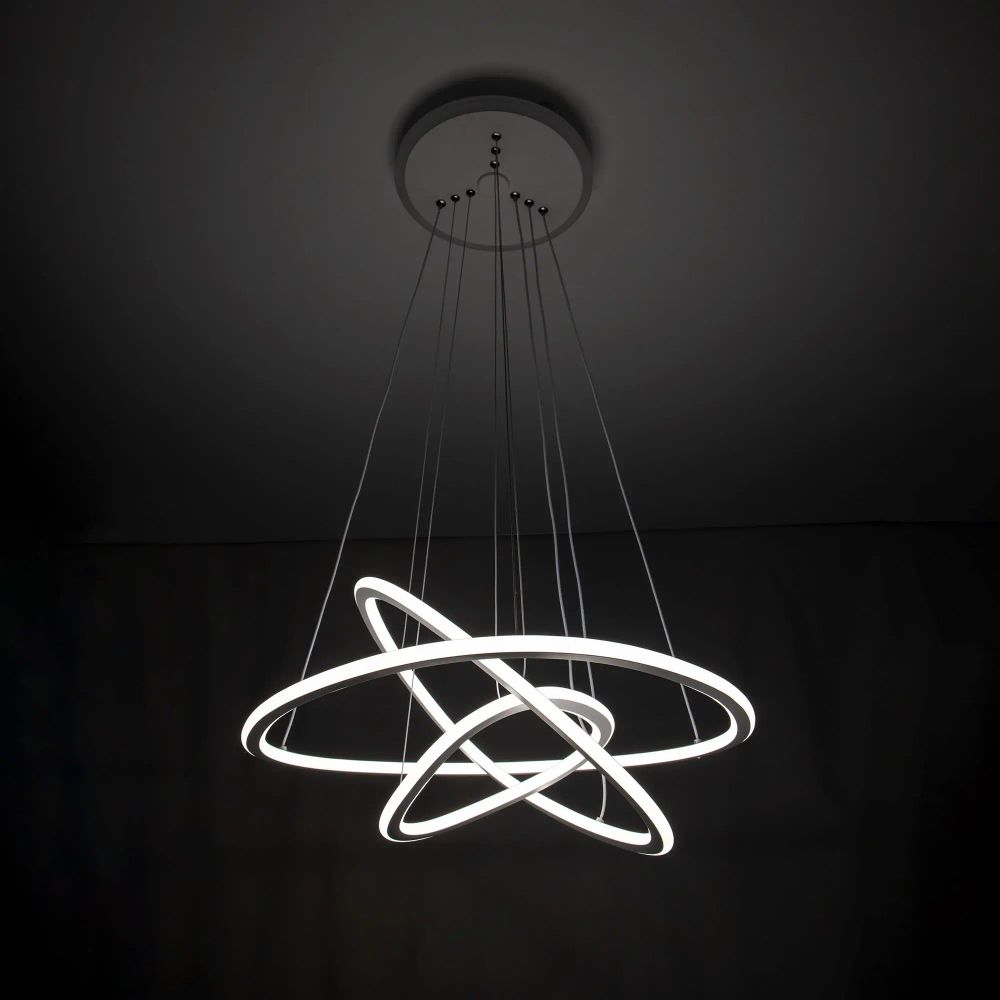 Citilux Неон Смарт CL731A330E RGB Умная подвесная люстра Белая