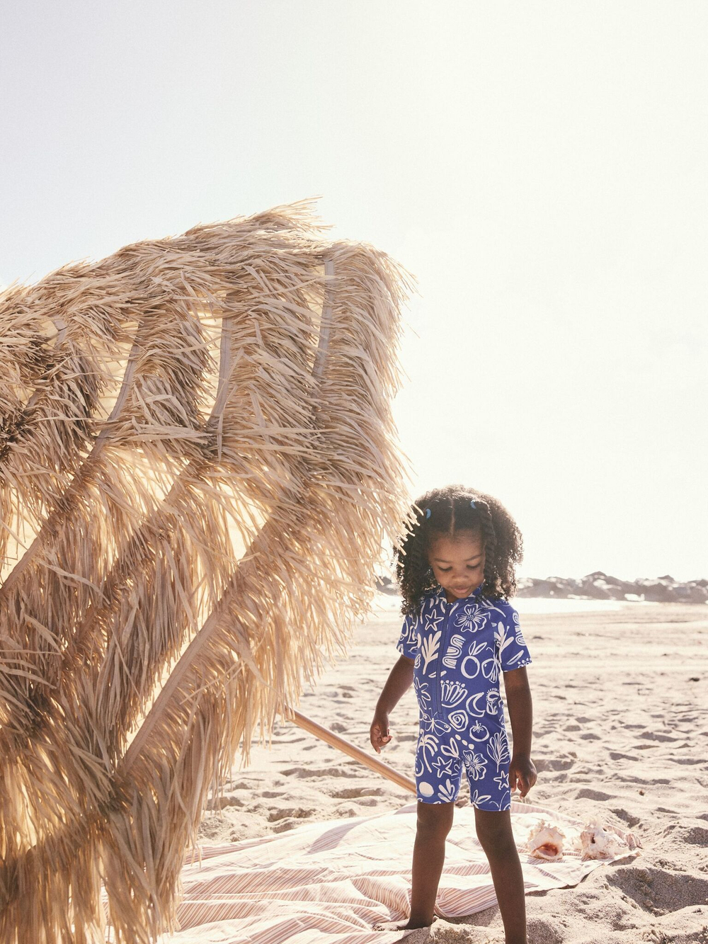 Купальник слитный на молнии для девочки Next AK5-113, Синий