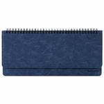 Планинг настольный недатированный (305x140 мм) BRAUBERG "Status", под кожу, 60 л., темно-синий, 113373