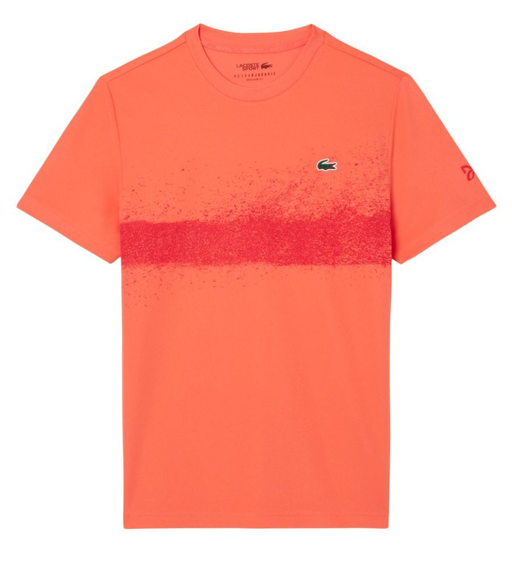 Мужская теннисная футболка Lacoste Tennis x Novak Djokovic - Оранжевый