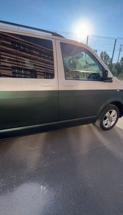 VOLKSWAGEN TRANSPORTER T6 оклейка в цветной полиуретан Carbins PPF Olive Green MF-16C 💚