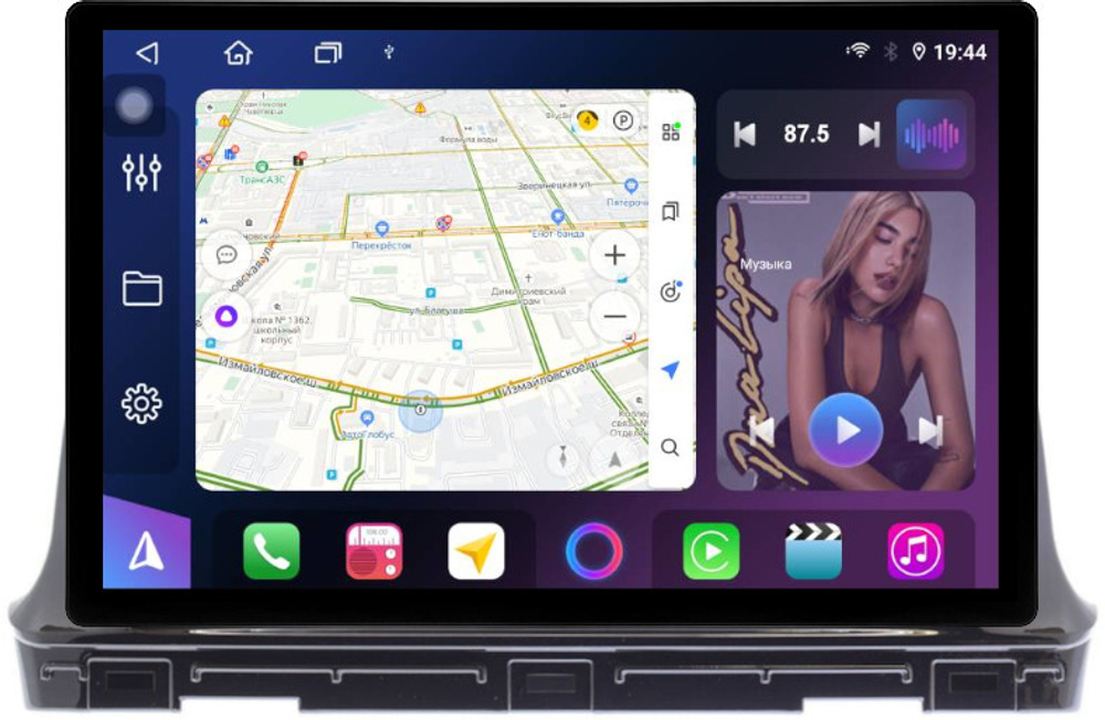 Магнитола для KIA Seltos 2020+ - FarCar BX877 монитор 13" 2K QLED на Android 13, TS10, 6+128, CarPlay, 4G SIM-слот
