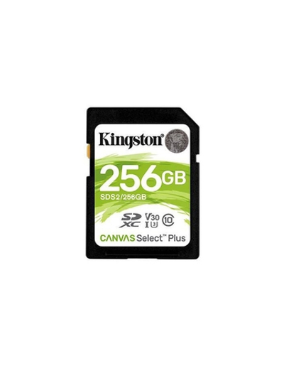 Карта памяти SecureDigital 256Gb Kingston SDS2 / 256GB (SDXC Class 10 UHS-I U3 Canvas Select Plus)