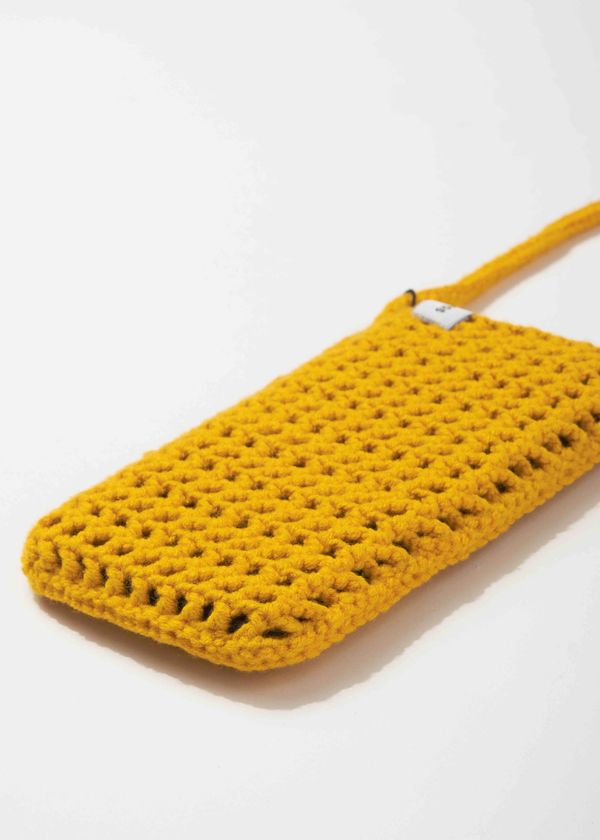 Вязаная сумочка FOS Горчичный - фото 3