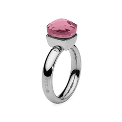 Кольцо Qudo Firenze rose 17.2 мм 611652/17.2 V/S цвет розовый, серебряный