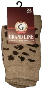 Носки женские тёплые GRAND LINE (ЖТ-67, леопард), ассорти, р. 25