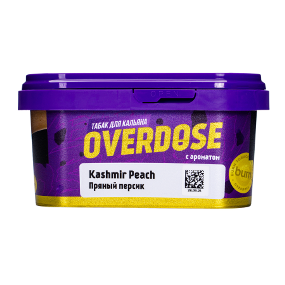 М. Табак для кальяна Overdose Kashmir Peach (Пряный персик), 200г.