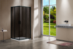 Душевой уголок Garda VSS-1G9011CGB, 1100*900, черный, стекло тонированное