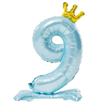 Шар фольгированный Цифра 9 81 см (Голубой)