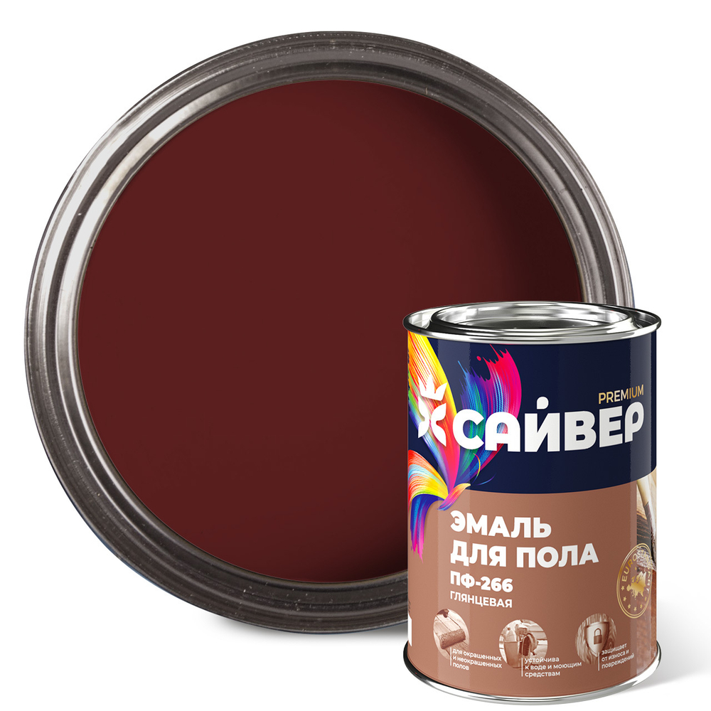 САЙВЕР  Эмаль ПФ-266 Вишневая 0,8кг