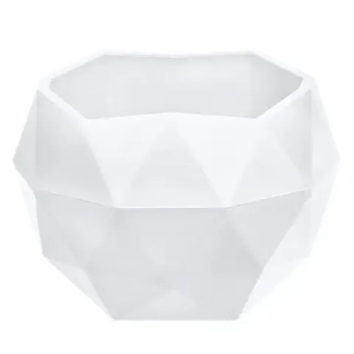 Кашпо для цветов пластиковое 2,5л d-21,8см «Топаз» Белый