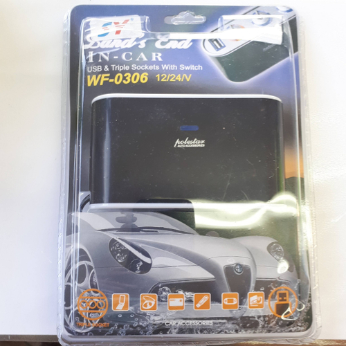 Разветвитель прикуривателя автомобиля Polestar WF-0306 12/24V