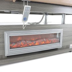 Электрический массажный стол ММКМ-2 (тип 4) (КО-154Д) белый, кофе с молоком