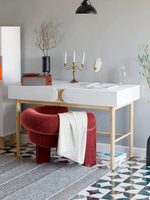 Стол письменный 120х60х79, Ола, с 2 ящиками, компьютерный, парта для школьника, детский, на ножках массив сосны, белый, Dipriz