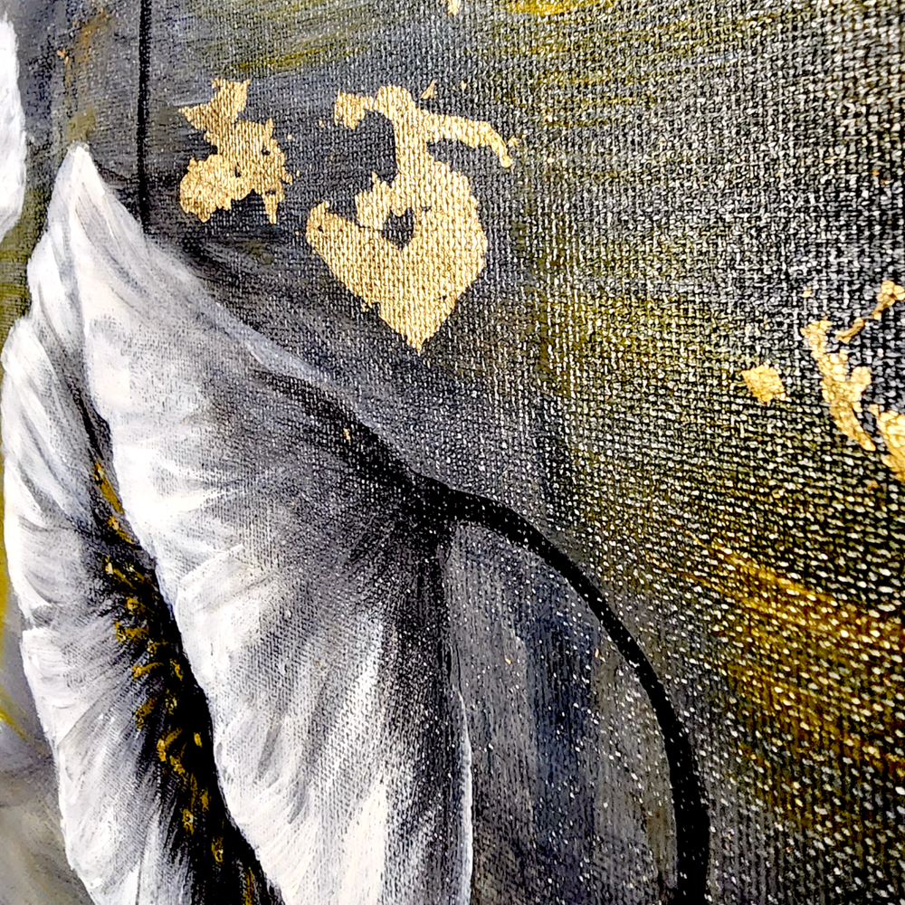 Картина «Белые маки» | Холст, акрил 50х50 см | Художница Ефимова Ольга