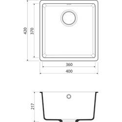 Кухонная мойка Omoikiri Kata-40-U-ES