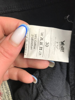 Джинсы Yell industrie черные, маркировка 30, визуально на 46 размер