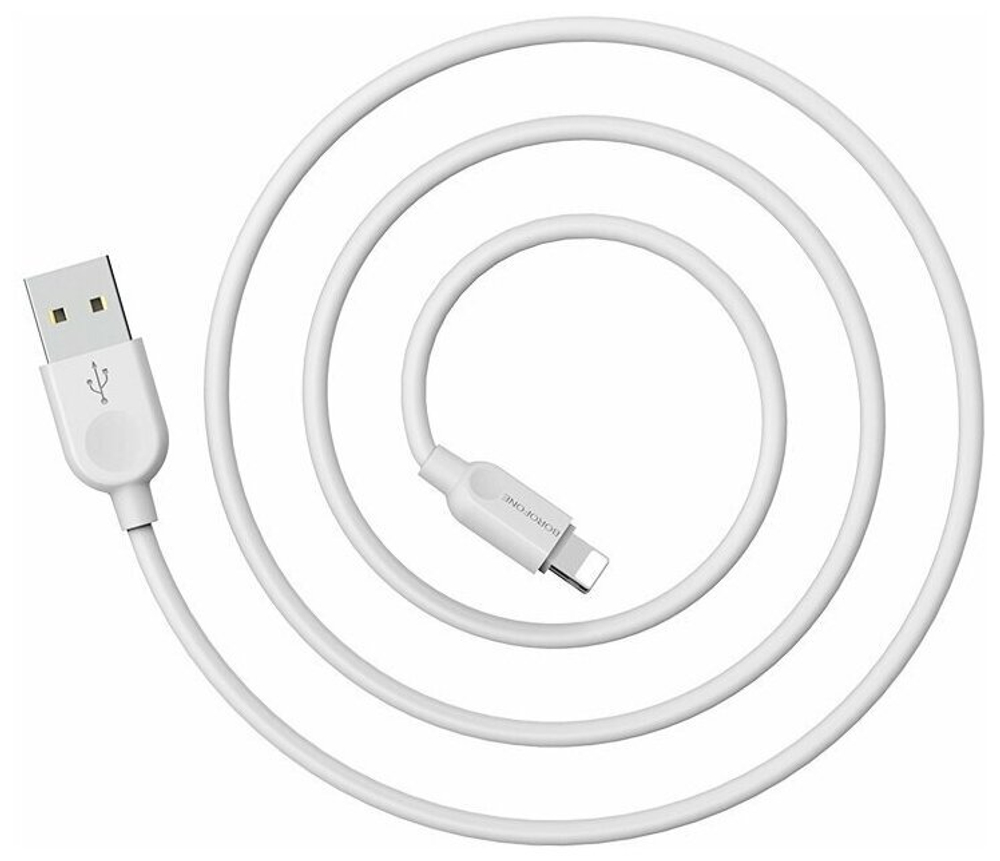 Кабель USB - Lightning  Borofone BX14 Benefit - Белый