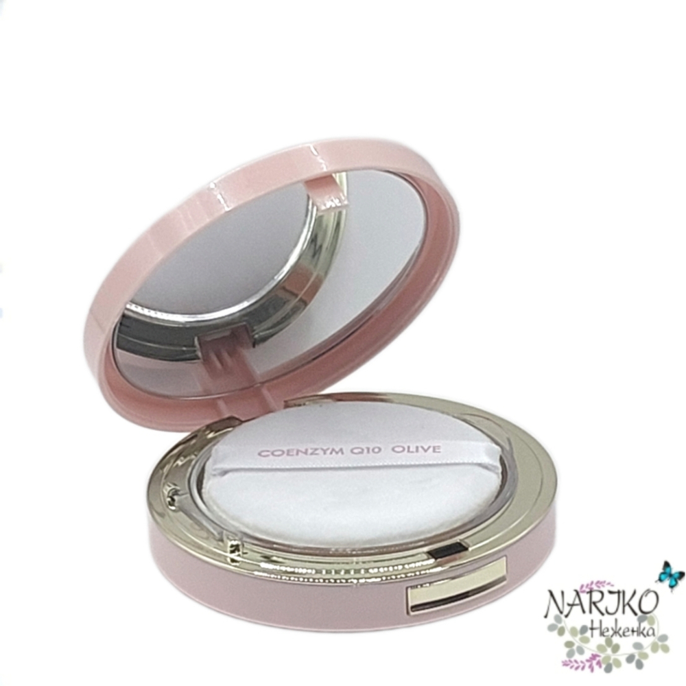 Матирующая пудра для лица ENOUGH Coenzyme Q10 Olive Moisture Twoway Cake SPF28 PA++ №21, 20 гр.