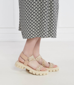 Кожаные босоножки Baldinini - бежевый(D4E251P1KNIT)