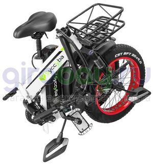 Электровелосипед Syccyba F10 Pro (48V/20Ah) - Белый с красными ободами фото №15