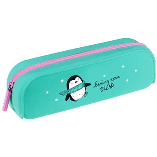 Пенал 1 отделение, 200*50*60 Berlingo "Penguin dream", силикон И