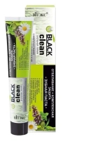 Витэкс BLACK CLEAN Зубная паста «Отбеливание + КОМПЛЕКСНАЯ ЗАЩИТА» ЛЕЧЕБНЫЕ ТРАВЫ 85 мл