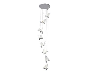 08444-8A,02 Люстра каскадная Баттерфляй хром