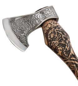 Секира Родослава TP-26 Топор большой с гравировкой «Тигр»