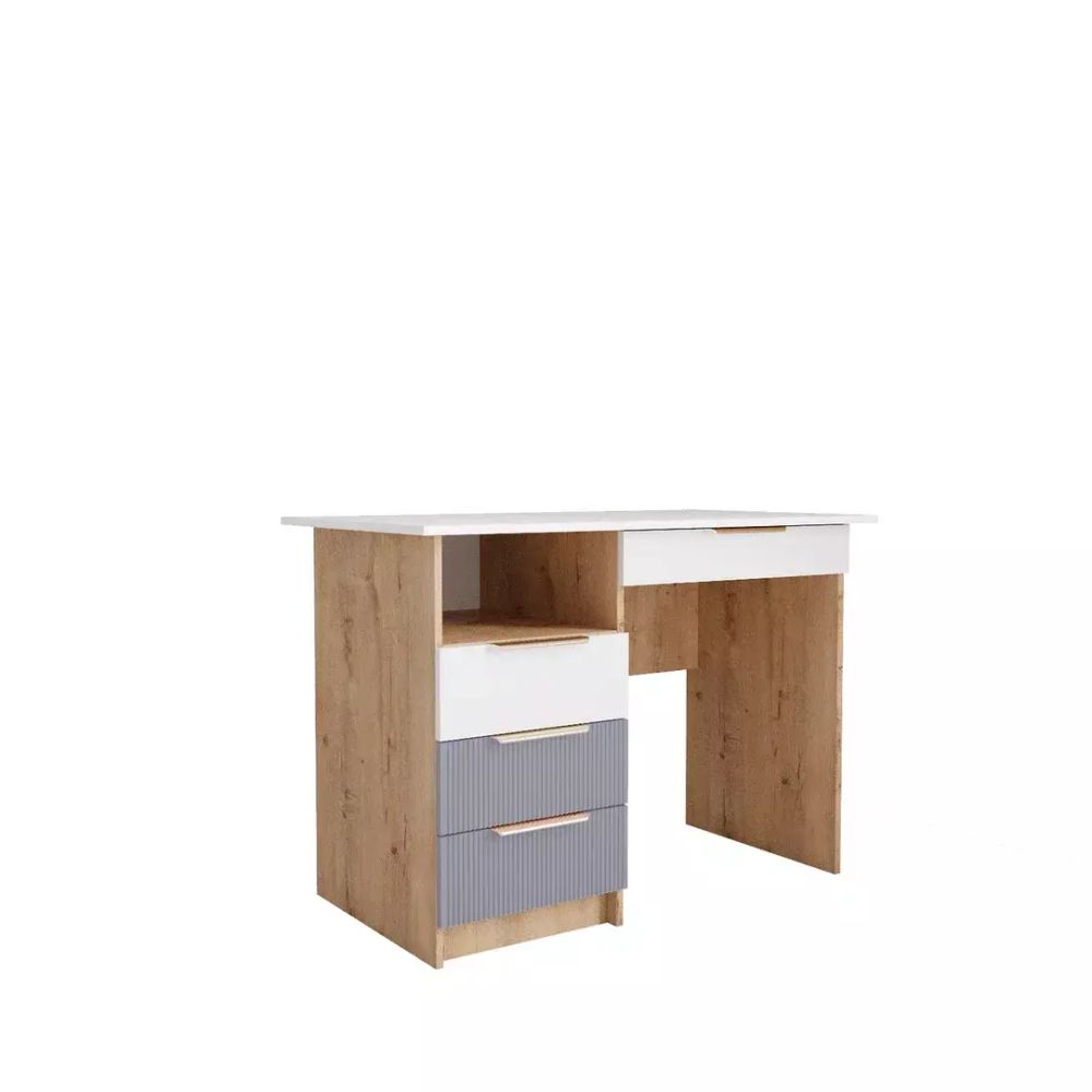 Стол «Лавис» СТД 1070.1 (дуб бунратти/белый софт), ЛДСП/МДФ, ДСВ Мебель