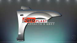 Переднeе правое крыло серебристого цвета на Ford Focus 2 2005-2008