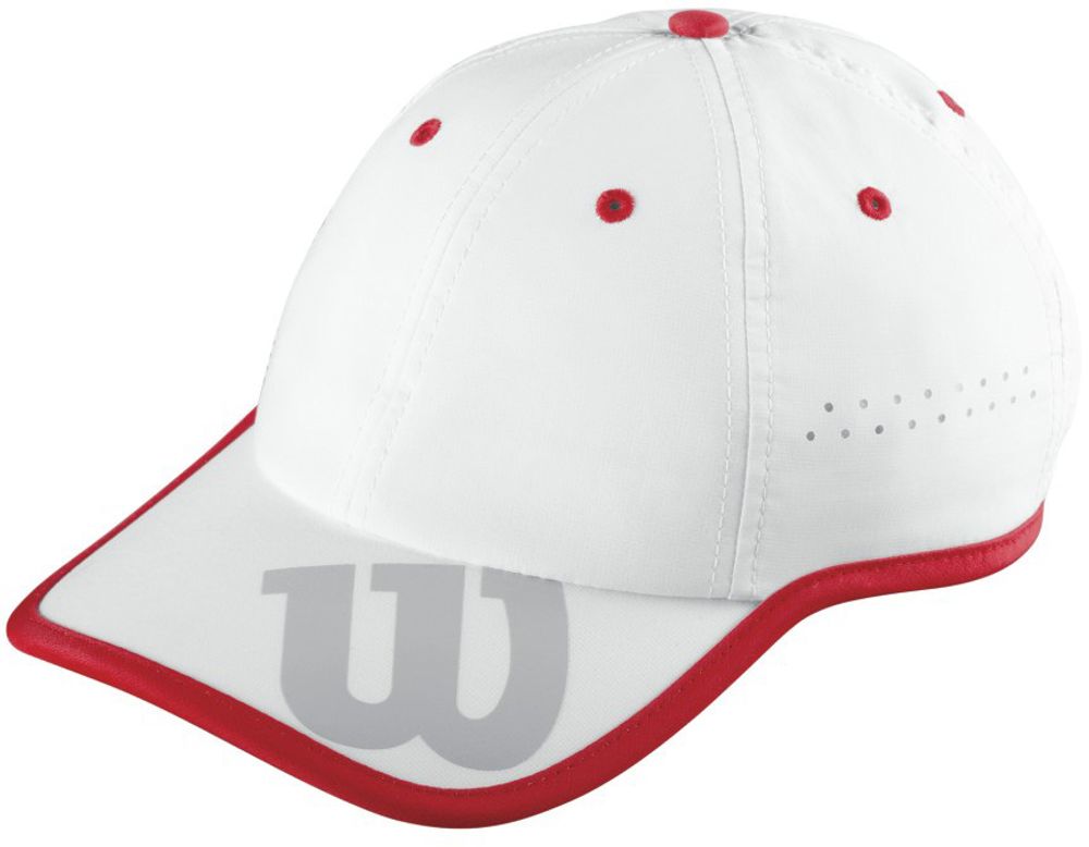 Кепка теннисная Wilson Baseball Hat - white/wilson red