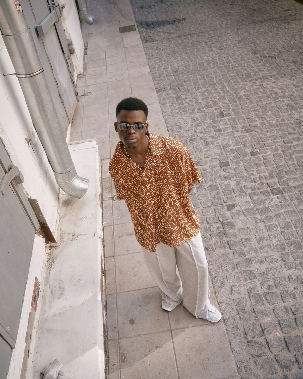 Рубашка One Two Short Sleeve Shirt Brown Giraffe