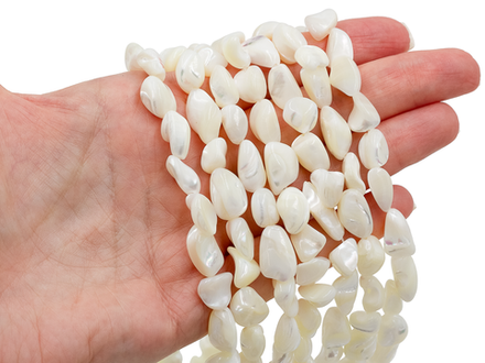 Нить бусин из перламутра freeform 7,5-9мм