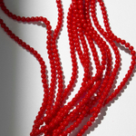 Хрустальный жемчуг, оттенок "Клюквенный макарун", шар 4,2мм