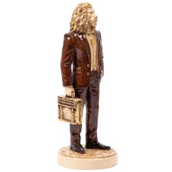 Скульптура Лев Бизнесмен Айвори Коричневый