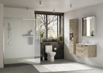 Дверь раздвижная Roca Area 1200x2000, левая, ручка справа, прозрачное стекло, профиль xром MP05L2012M