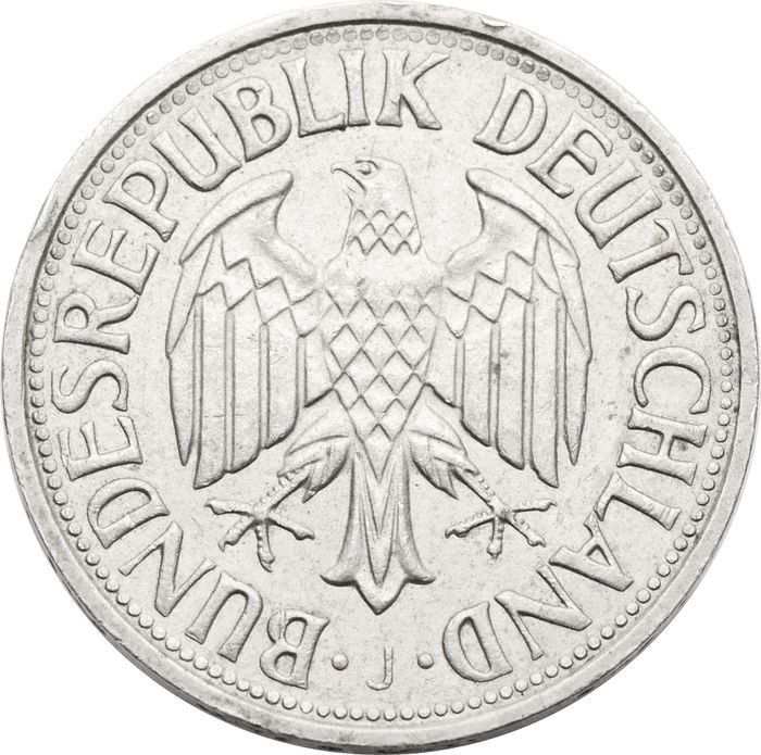 1 марка 1967 Германия (ФРГ)