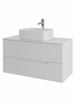 Тумба с раковиной Orange Line 100 Li-100TuwMDF+B02-460W белый