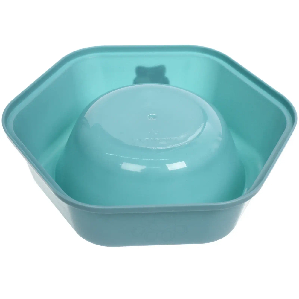Миска пластиковая «МУРОЧКИН», цвет аквамарин, 19,5*6см 450